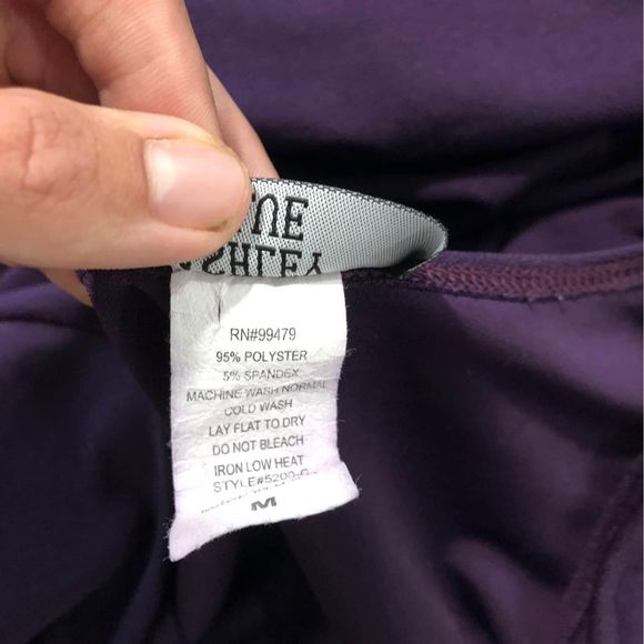 Medium Ashley Blue Womens 3/4 Sleeve Cow Neck Blouse C6315 - Picture 6 of 6